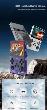 Портативная игровая консоль R36S Retro, дюймовый IPS-экран, R36S черный, 64 ГБ