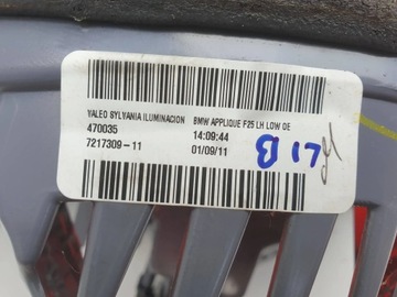 BMW F25 X3 SVĚTLO LEVÝ ZADNÍ 7217309