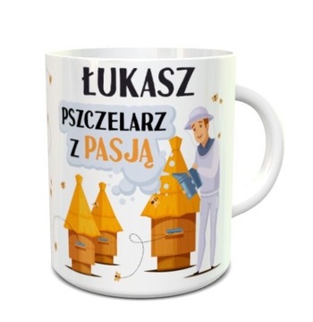 KUBEK Pszczelarza z własnym IMIENIEM prezent