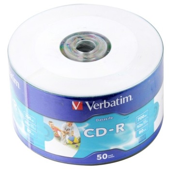 VERBATIM CD-R 700 МБ 52X ДОПОЛНИТЕЛЬНАЯ ЗАЩИТА SP*50 43787