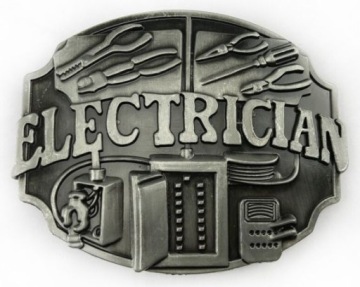 Elektryk electrician klamra stare srebro do paska