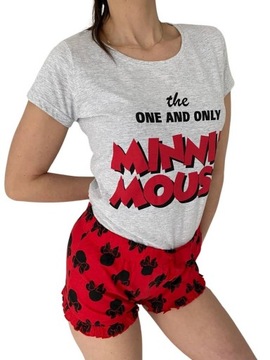 Piżama Damska Myszka Minnie T-shirt szara L Disney