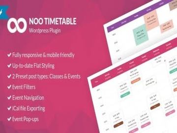 Wtyczka Noo Timetable Responsive Calendar Sync WP