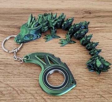 Keyspinner Keyrambit+DRAGON CRYSTAL BABY DRAGON TikTok — ЗЕЛЕНЫЙ