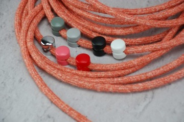 клубничный кабель с натуральной оплеткой лофт-паук