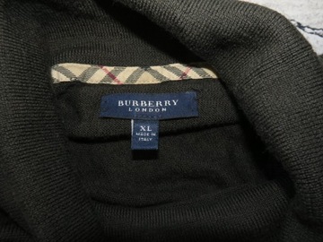 Burberry sweter golf wełna merino XL