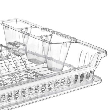 СУШИЛКА ДЛЯ ПОСУДЫ С ПРОЗРАЧНЫМ МАЛЕНЬКИМ ПОДДОНОМ