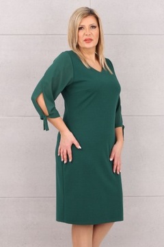 ЭЛЕГАНТНОЕ ПЛАТЬЕ С ШИФОНОВЫМИ РУКАВАМИ, ПОЛЬСКИЙ ПРОИЗВОДИТЕЛЬ