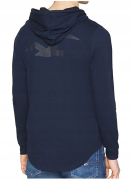 HOLLISTER _ Cienka Granatowa Bluza z Kapturem _ S