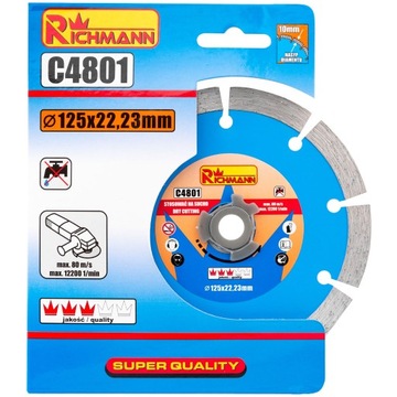 TARCZA DIAMENT 125MM SEGMENTOWA RICHMANN C4801