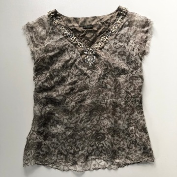 ЕЛЕНА МИРО Юбка + Блузка Шелковый комплект S/M