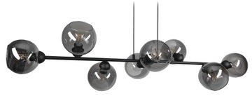 LAMPA WISZĄCA SUFITOWA ŻYRANDOL CZARNA SZKLANE KULE GRAFIT LED E27