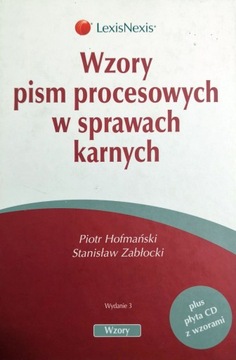 Wzory pism procesowych w sprawach karnych