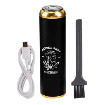 Мини-электробритва, перезаряжаемый USB-триммер для бороды, джентльмен