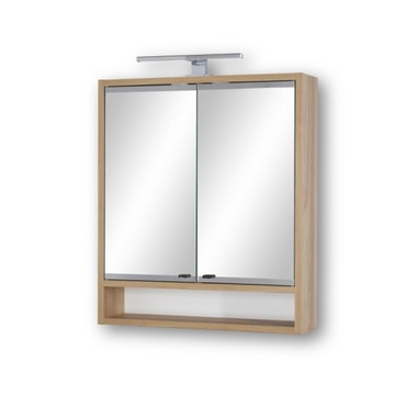 Szafka łazienkowa z lustrem SONIA 60 LED DĄB