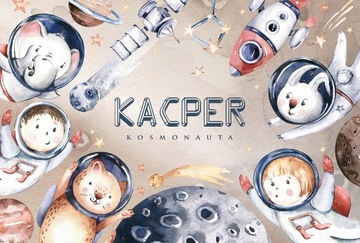 Tapeta dla dzieci ale kosmos planety NA WYMIAR wz3
