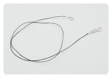 Колье-нитка, чёрное, 0,3 мм