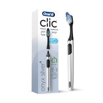 Szczoteczka do zębów Oral-B Clic silver wymiena główka magnetyczny uchwyt