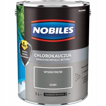 FARBA CHLOROKAUCZUK NOBILES SZARY 5L