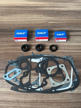 НОВЫЙ КОМПЛЕКТ ПОДШИПНИКОВ SKF, УПЛОТНЕНИЙ, ПРОКЛАДОК ДВИГАТЕЛЯ WSK 175 SHL M11