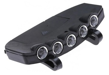 LATARKA CZOŁOWA NA CZAPKĘ Z DASZKIEM 5LED ZD54