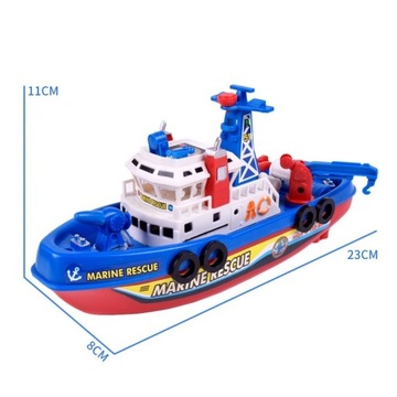 ПЛАВАЮЩИЙ КОРАБЛЬ ДЛЯ ВАННЫ ИГРУШЕЧНАЯ ВОДНАЯ ЛОДКА С БОЛЬШИМ ВОДЯНЫМ ПИСТОЛЕТОМ