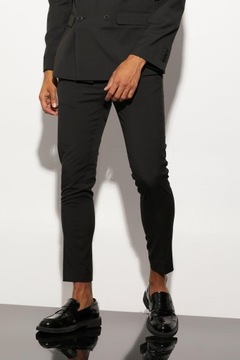 Boohoo eleganckie czarne spodnie skinny NG2 gqk W28