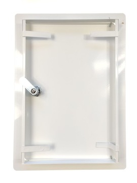 БЕЛАЯ МЕТАЛЛИЧЕСКАЯ ИНВИЗИОННАЯ ДВЕРЬ 40 Х 50 ОЦИНКОВАННАЯ