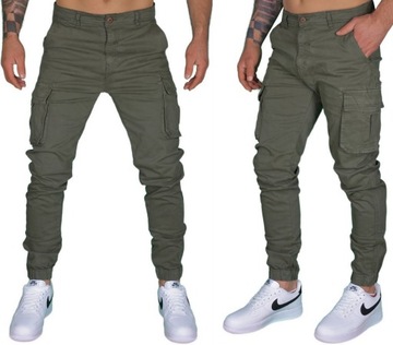 MĘSKIE BOJÓWKI SPODNIE JOGGERY ELASTYCZNE JAKOŚĆ