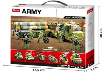 Набор кубиков «РАКЕТНЫЙ ГРУЗОВИК» S-400 (6 в 1) + 6 фигурок + LEGO ОРУЖИЕ