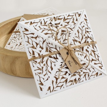 ОБРАЗЕЦ свадебных приглашений в стиле эко-рустик в стиле бохо