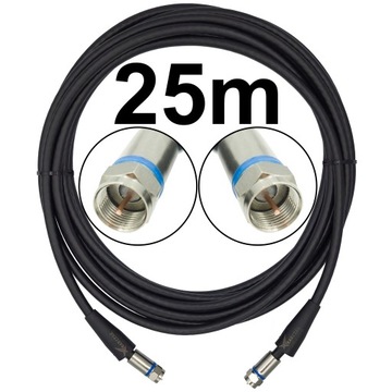 Kabel koncentryczny WTYK F - WTYK F zewnętrzny 25m