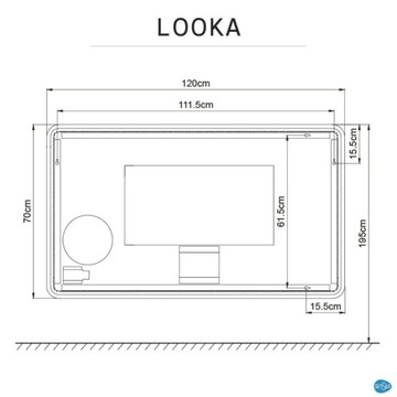 ЗЕРКАЛО С ПОДСВЕТКОЙ СВЕТОДИОДНОЙ ПОДСВЕТКОЙ 120x70 СВЕТОДИОДНЫЙ ВЫКЛЮЧАТЕЛЬ