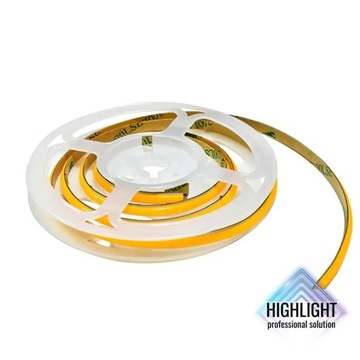1m TAŚMA analogowy LED COB 6W 24V 5mm SLIM Biała Neutralna 4000k CRI>90 24V