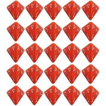 ZESTAW 25 KOSTEK K4 RPG POMARAŃCZOWA KOŚĆ CZTEROŚCIENNA