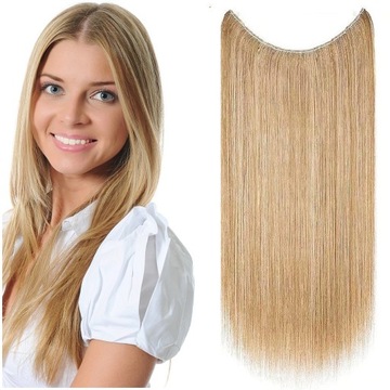 FLIP-IN NATURALNE WŁOSY NA ŻYŁCE BEZ SPINEK 30 CM blond 16