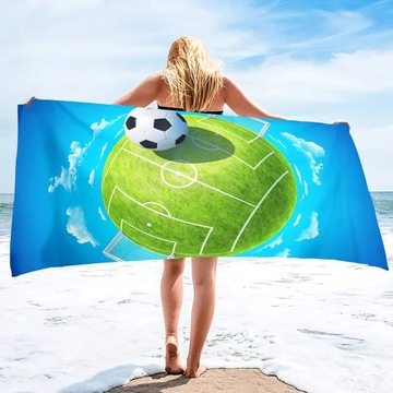 Ręcznik plażowy kąpielowy 80x160 piłka do piłki nożneji p