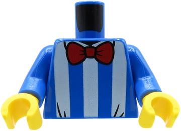 LEGO tors figurki niebieska bluzka w paski, muszka