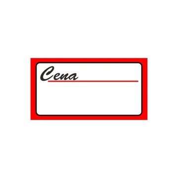CENÓWKI KARTONOWE ŚREDNIE 6,8X4cm 100szt CZERWONE
