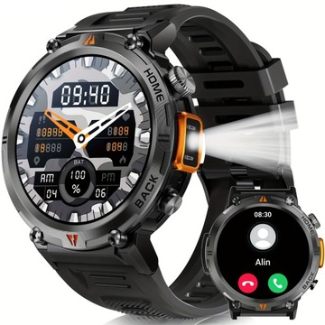 SMARTWATCH ZEGAREK SPORTOWA MĘSKI WIELOFUNKCYJNE 1.45 CAL PL
