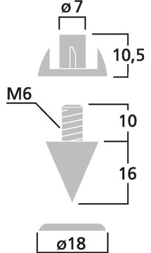 Шипы Шипы для серебряных колонн Monacor SPS-10/SC