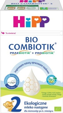 HIPP 2 BIO COMBIOTIK MLEKO dla dzieci po 6m. 550 g