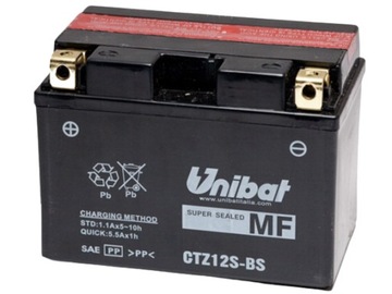 AKUMULATOR UNIBAT AGM CTZ12S-BS 11Ah 210A 12V L+