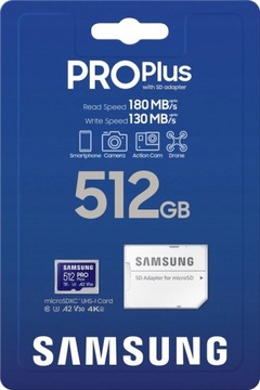 Karta Pamięci SD Micro 512 GB Samsung PRO+ (2021)