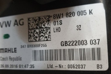 KOMBINOVANÝ SKŘÍŇKY RADIÁTORU INTERIÉR AUDI A4 (8W2, B9) 8W1820005K 2.0L