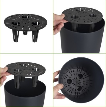 ВЫСОКИЙ ЦВЕТОЧНЫЙ ГОРШОК НА НОЖКАХ ДЛЯ ДОМАШНЕГО САДА АНТРАЦИЯ