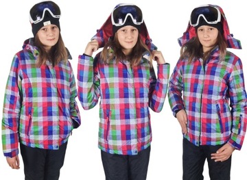 KURTKA NARCIARSKA ZIMOWA DZIECIECA NARTY SNOWBOARDOWA MEMBRANA roz 140/146