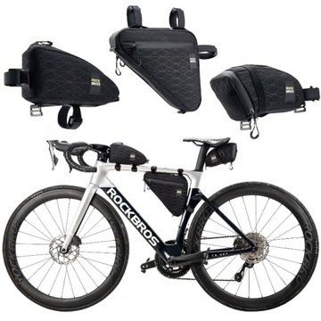 ZESTAW SAKW ROWEROWYCH ROCKBROS TORBA ROWEROWA NA RAMĘ/PODSIODŁOWA/POD RAMĘ