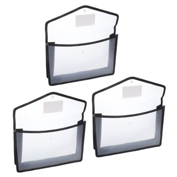 Torba na dokumenty A4, zapinana na zamek, biała, 3 szt