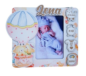 Детская рамка-память о рождении фото 10х15 - рамка-сувенир о рождении ребенка